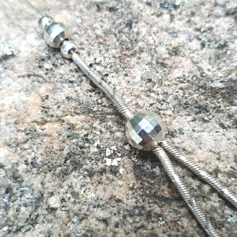 Sterling silver necklace, prism/disco ball pendant - Picture 5 of 7